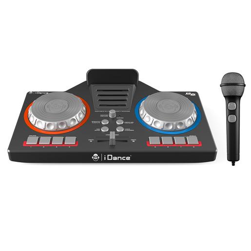 Mesa de DJ Portátil Party Mix com Alta-voz e Microfone