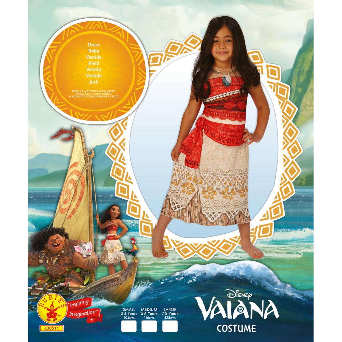 Fantasia Moana Infantil Vestido Original Disney com Colar - 7