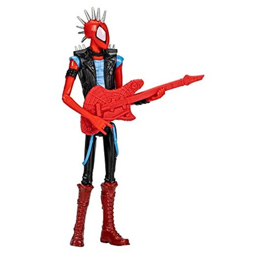 Hasbro - Spider-man - Figura de ação Spider-Verse Spider-Punk 15 cm com guitarra, multicolorida