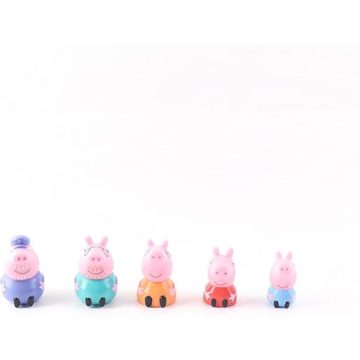 Porquinha Peppa - Conjunto de fantoches de dedo e brinquedos de água e banho ㅤ