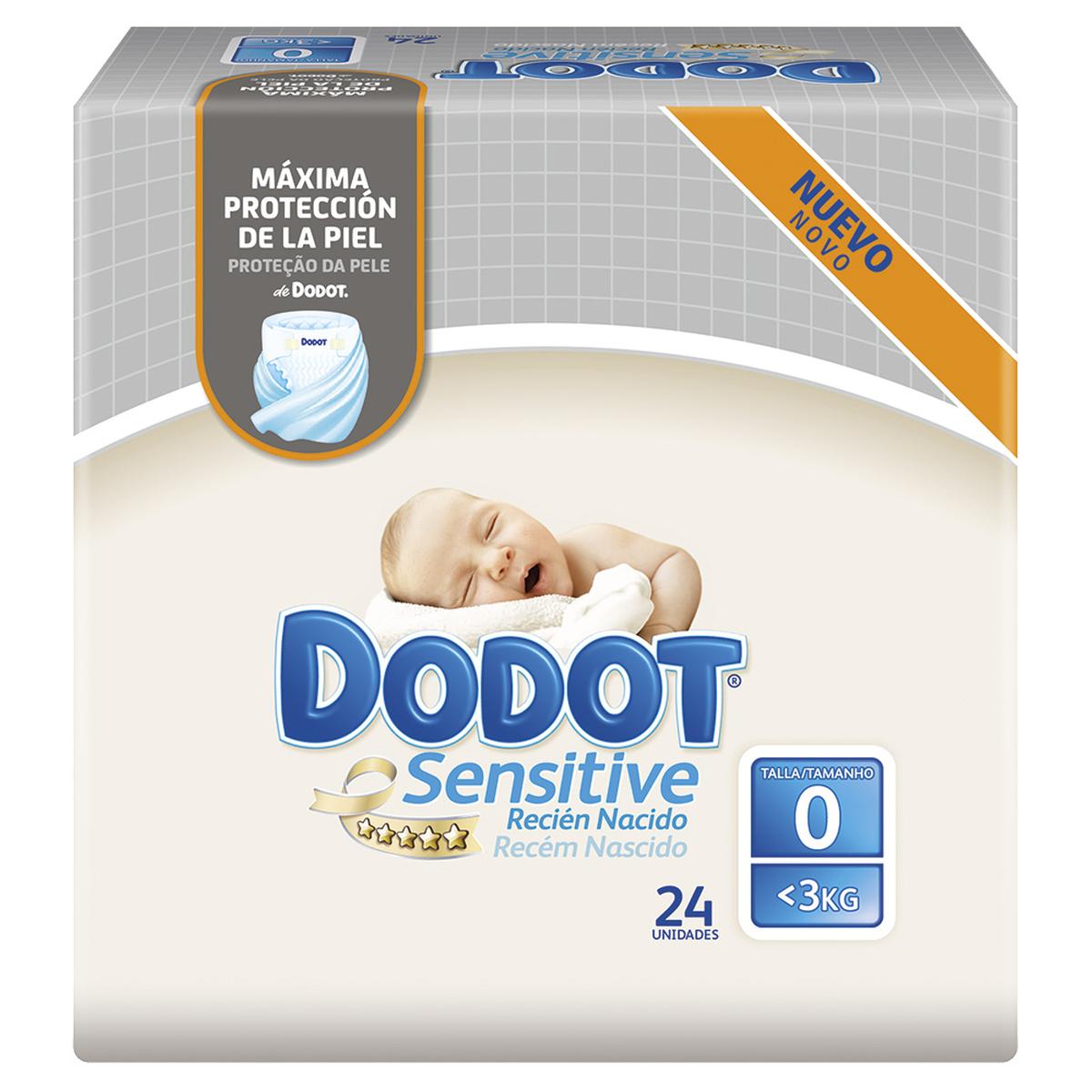 Dodot - Fraldas Sensitive Recém Nascido T0 (1.5-2.5 kg) 24 unidades., Recém-nascido
