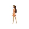 Barbie - Muñeca fashionista - Vestido naranja con flores blancas