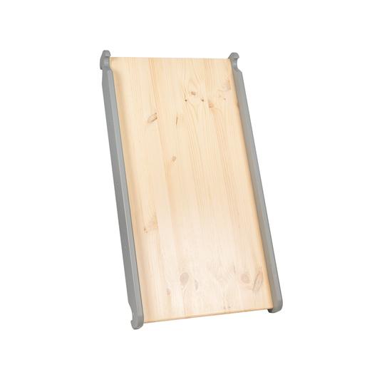 MeowBaby - Escada escorrega com parede de escalada 2 em 1 madeira cinza