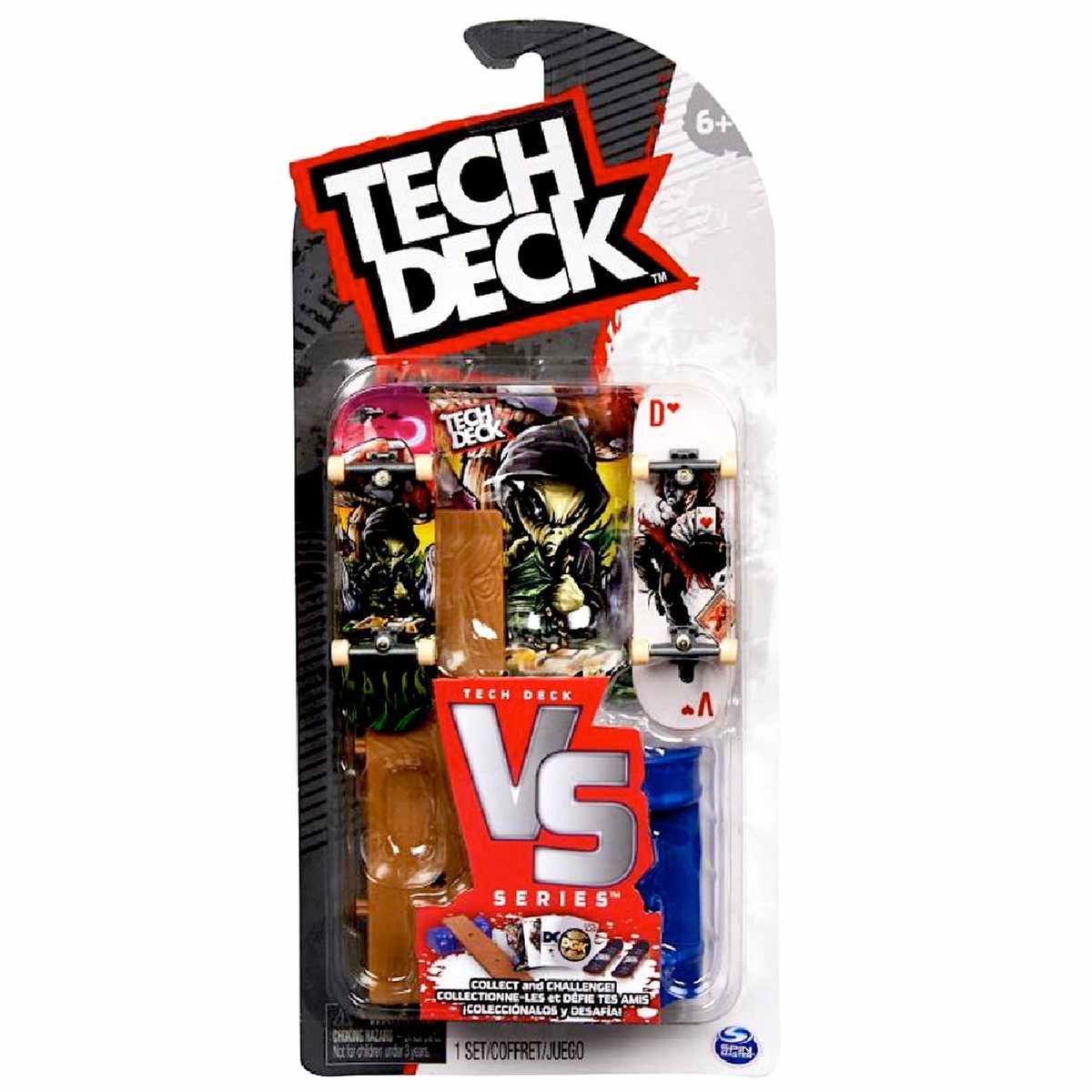 Tech Deck - Pack 2 mini skates de dedo versão Versus - Element, Concentra