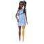 Barbie - Boneca Fashionista - Vestido Azul Estampado Estrelas