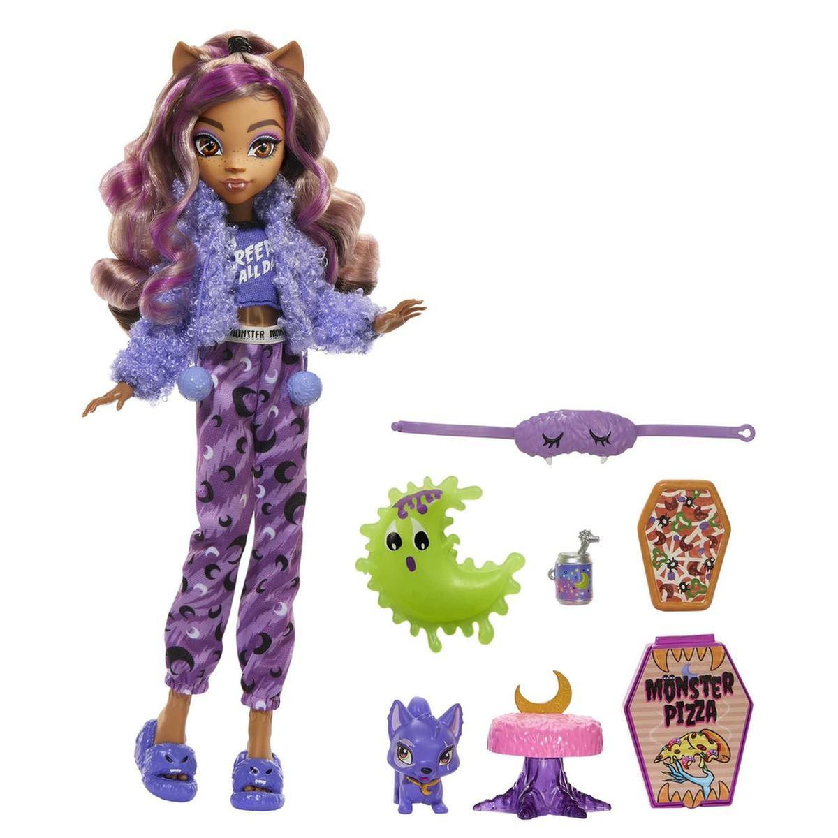 Monster High - Clawdeen Wolf - Creepover party, BONECAS MONSTER HIGH