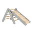 MeowBaby - Escada escorrega com parede de escalada 2 em 1 madeira cinza