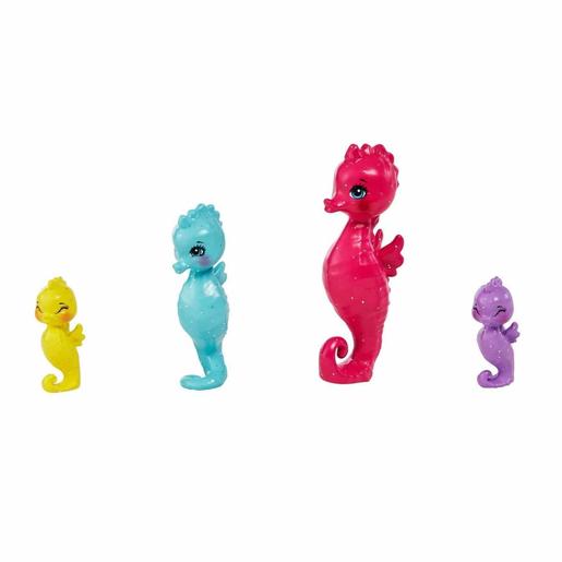 Mattel - Enchantimals - Ocean Kingdom muñeca Sedda Sea Horse con familia de caballitos de mar ㅤ