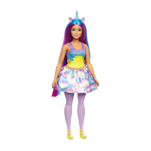 Barbie - Boneca unicórnio com cabelo e chifre azul