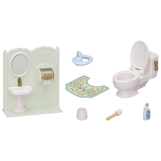 Sylvanian Families - Conjunto de mobiliário miniatura para casa de banho. ㅤ