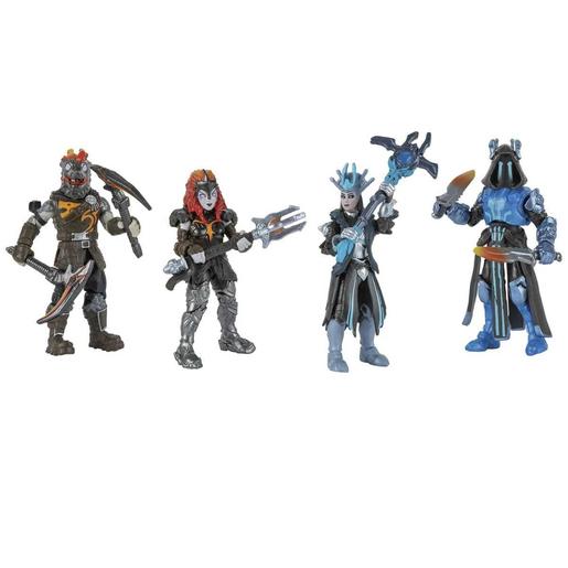 Toy Partner - Fortnite - Pack 4 figuras articuladas Micro Squad con herramientas 2.5 pulgadas ㅤ