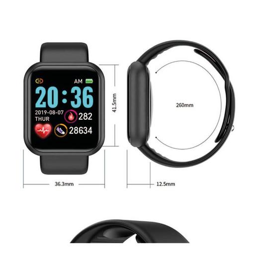 Smartwatch Relógio inteligente L8 Cinzento Preto