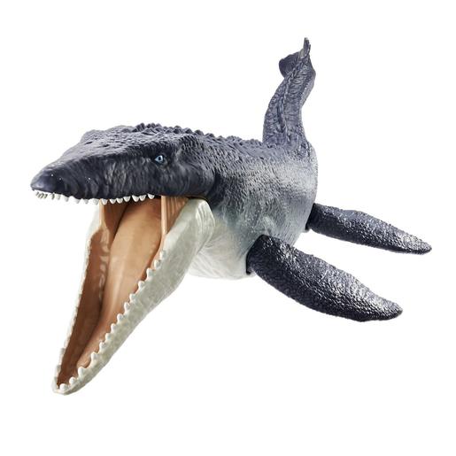 Mattel - Jurassic World - Figura de ação dinossauro Mosasaurus Jurassic World, articulações móveis ㅤ