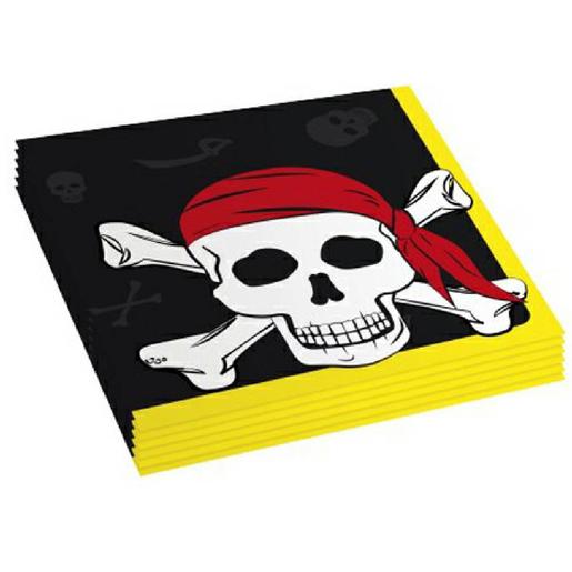 Pack 20 guardanapos de papel - Caveira Pirata