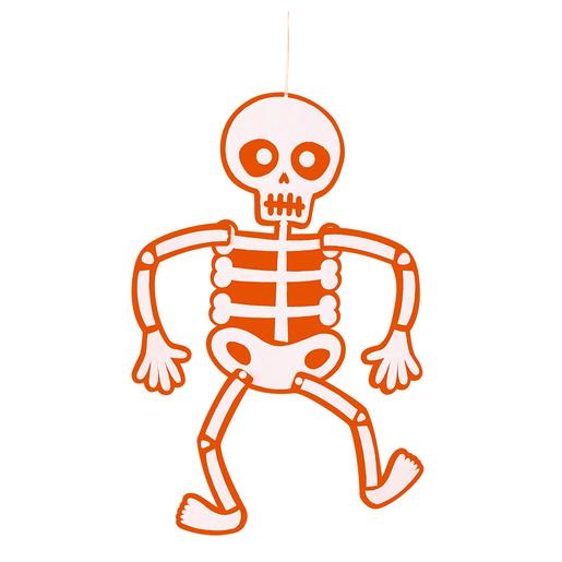 Móbile Esqueleto em Feltro Cor de Laranja 70 cm