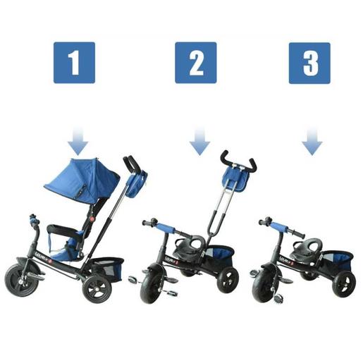 Homcom - 3 em 1 triciclo para crianças +18 meses