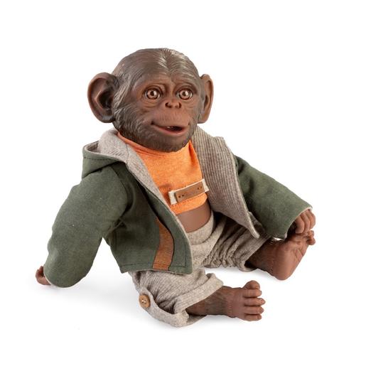 Boneco Macaco Reborn Casaco Verde 32 cm