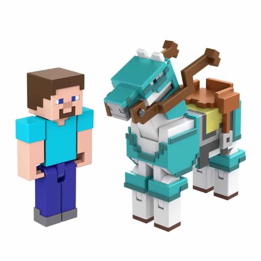 Minecraft - Steve e cavalo com armadura