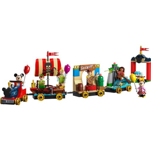 LEGO - Minnie Mouse - Trem Homenagem com Carruagens Vaiana, Peter Pan e Toy Story para Crianças 43212