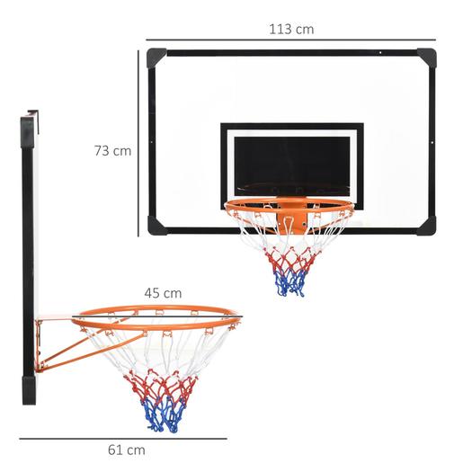 Homcom - Cesto de basquetebol com rede
