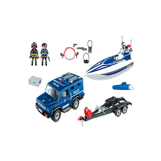 Playmobil - Carro de Polícia com Lancha - 5187
