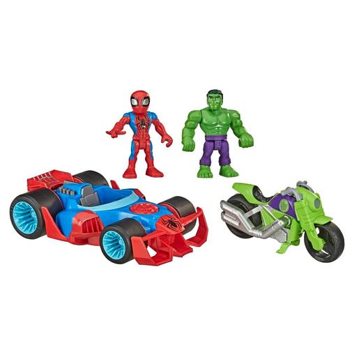 Marvel - Corrida de Heróis Hulk e Spider-man Super Hero Adventures