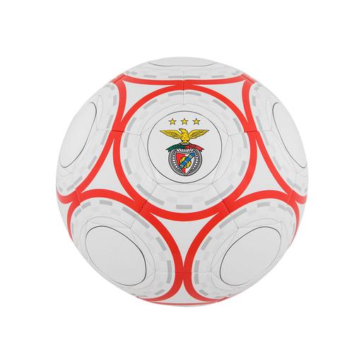 Benfica - Bola Branca com Círculos Vermelhos e Riscas Cinzentas