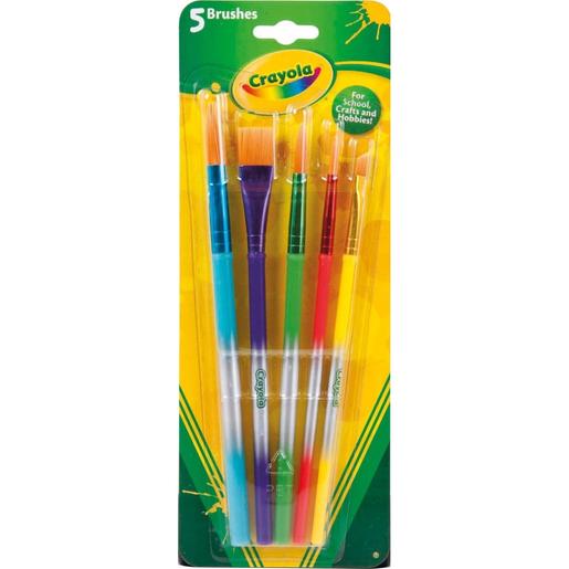 Crayola - Conjunto de 5 pincéis sortidos multicolor para projetos criativos