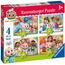 Ravensburger - Quebra-cabeças Cocomelon 4 em uma caixa (12, 16, 20, 24 peças) para crianças ㅤ