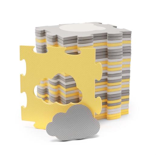 Kinderkraft - Tapete de espuma Puzzle 3D Amarelo