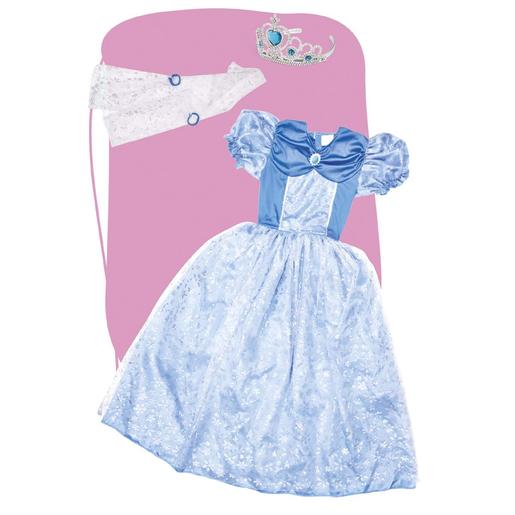 Miss Fashion - Vestido princesa azul 116 cm (4-6 anos)