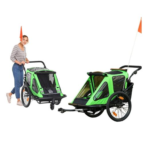 Homcom - Reboque carrinho infantil para bicicleta