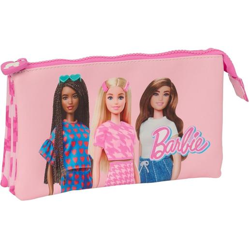 Barbie - Estojo Triplo Rosa