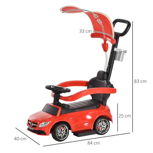 Homcom - Carro andador vermelho para bebés de 1 ano - Mercedes