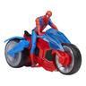 Hasbro - Spider-man - Moto Aranha Spider-Man - Conjunto de Jogo com Figura e Projéteis ㅤ