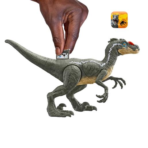 Mattel - Jurassic World - Figura articulada Velociraptor com luzes e sons ㅤ