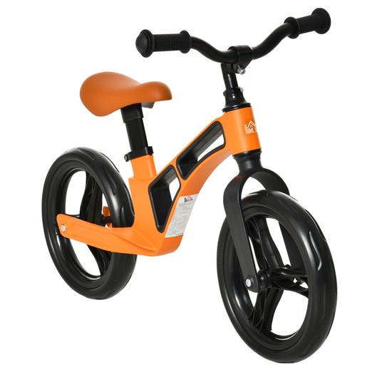 Homcom - Bicicleta de equilíbrio ajustável sem pedais laranja