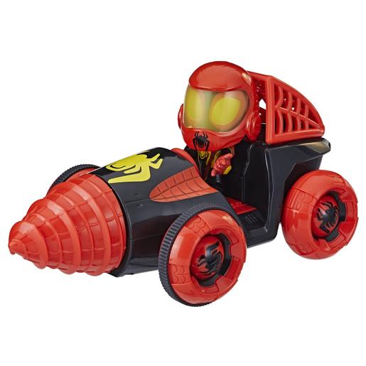 Marvel - Veículo de brinquedo com figura e acessório, broca rotativa ㅤ
