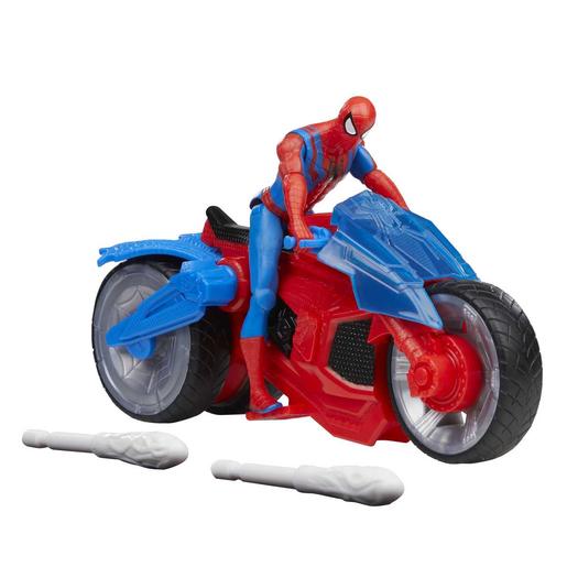 Hasbro - Spider-man - Moto Aranha Spider-Man - Conjunto de Jogo com Figura e Projéteis ㅤ