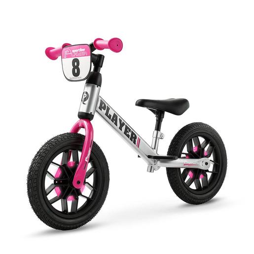 Bicicleta sem pedais Player rosa com luz LED