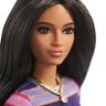 Barbie - Muñeca Fashionista - Vestido de rayas manga larga