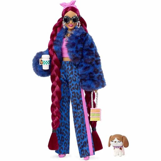 Barbie - Boneca Extra - Conjunto leopardo azul