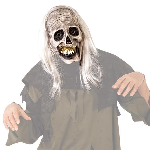 Máscara Esqueleto Zombie com Cabelo