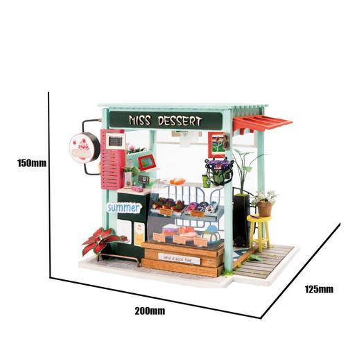 A loja de gelados - Maqueta de madeira em 3D
