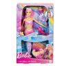 Barbie - Boneca sereia de mudança de cor com golfinho e acessórios ㅤ