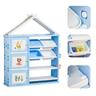Homcom - Estante infantil azul e branco para brinquedos e livros