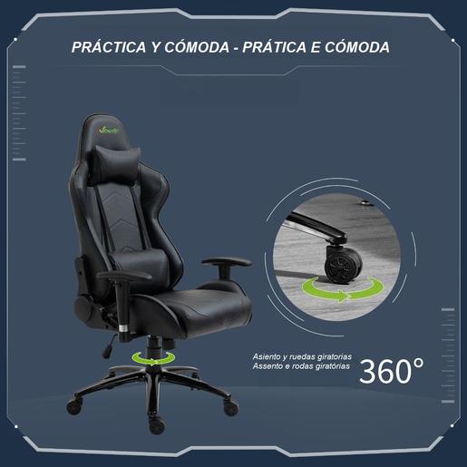 Vinsetto - Cadeira Gaming giratória de espuma PU