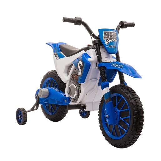 Homcom - Moto eléctrica azul-blanco