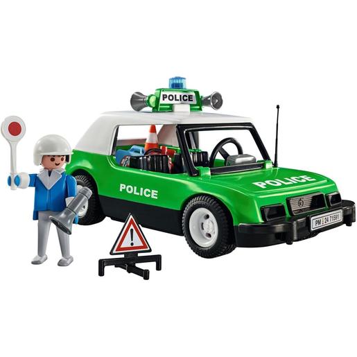 Playmobil - Carro de polícia retro anos 70 com acessórios ㅤ