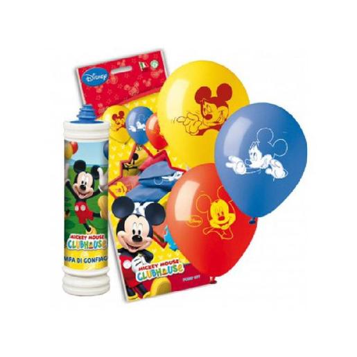 Mickey Mouse - Kit 10 balões com bomba